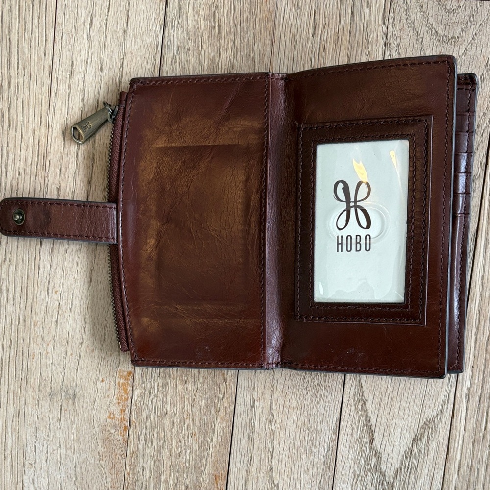 HOBO Rich Brown Leather Wallet